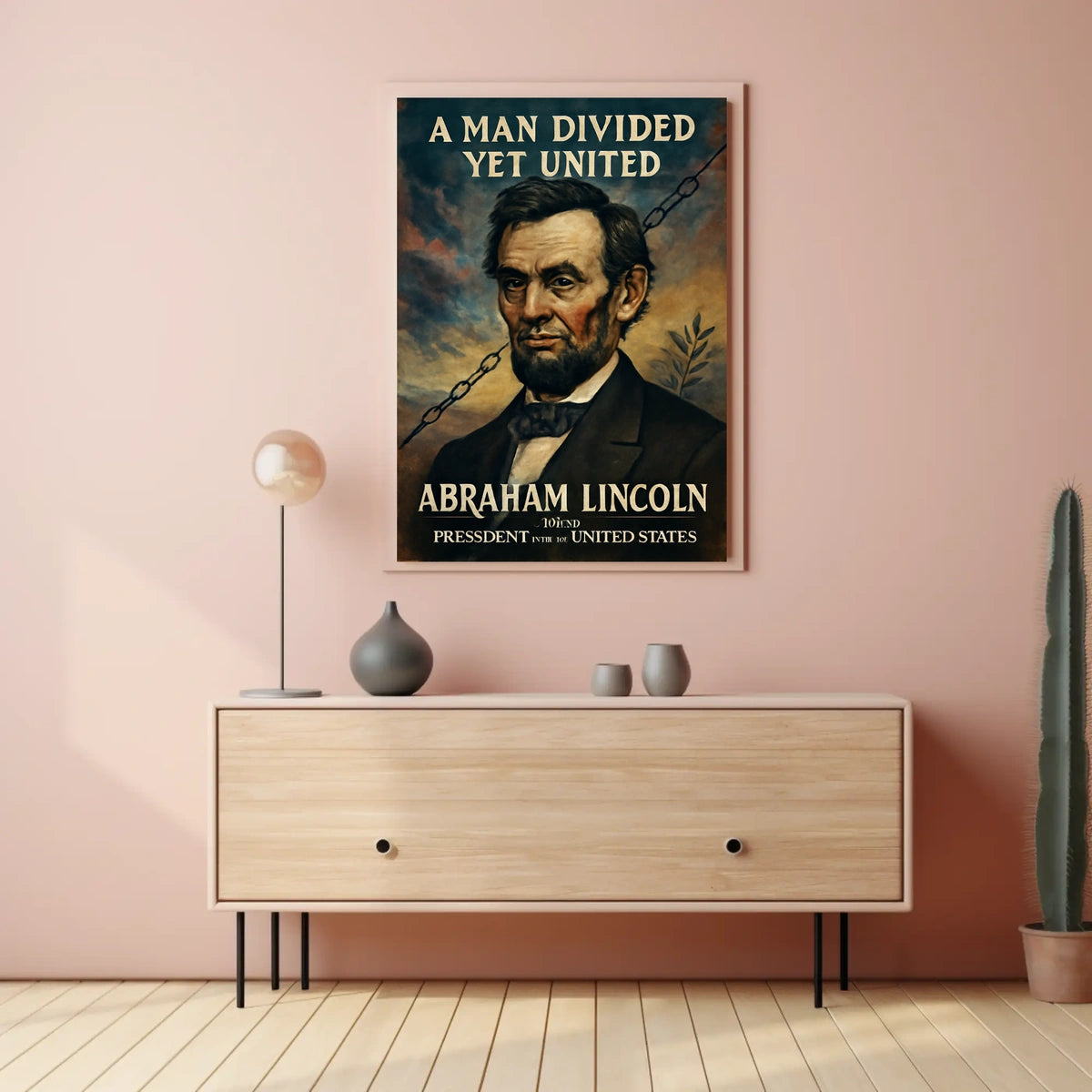 Abraham Lincoln A Man Divided Yet United Poster