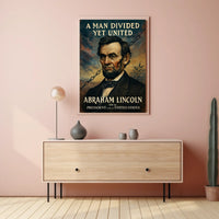 Abraham Lincoln A Man Divided Yet United Poster