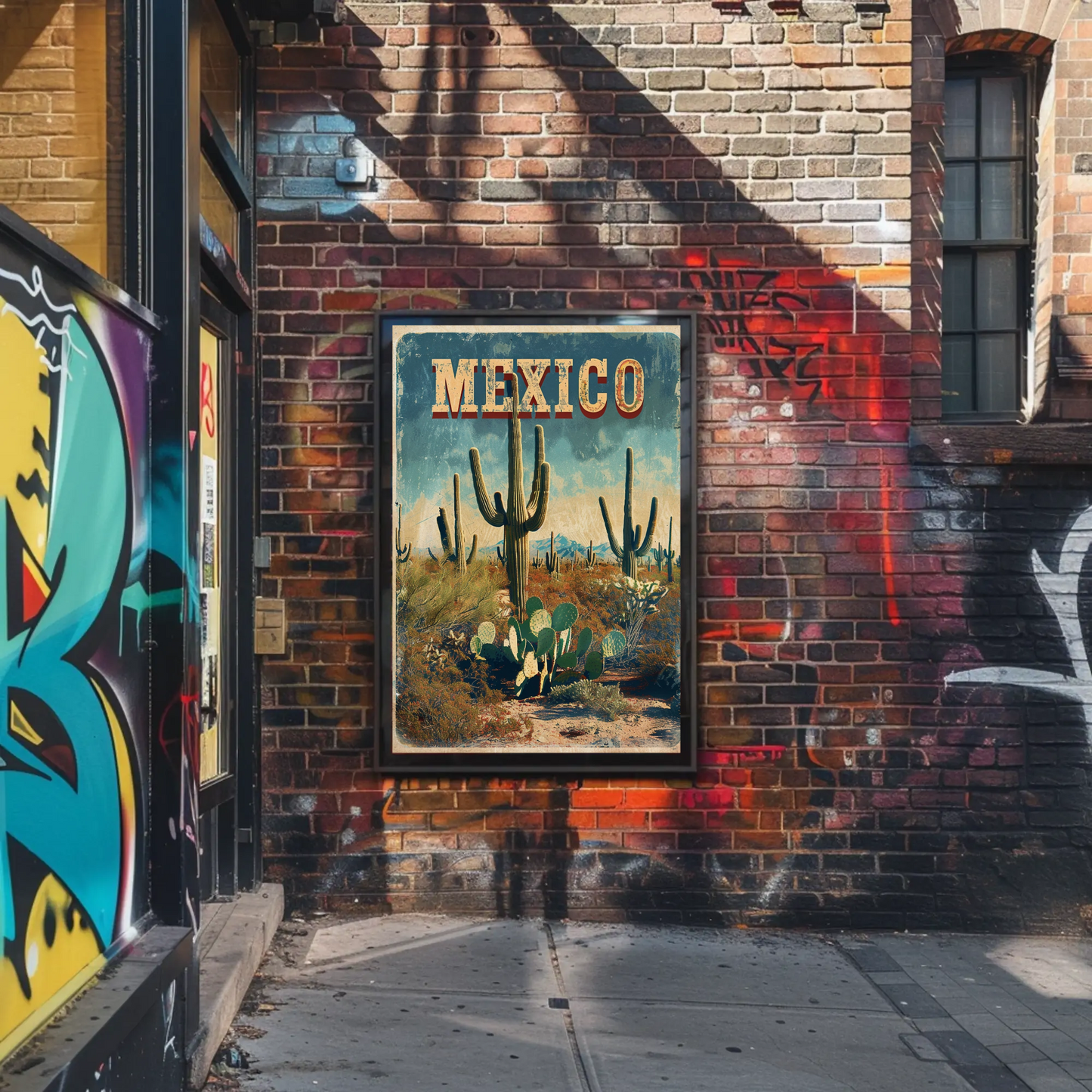 Mexico Desert Vintage Poster