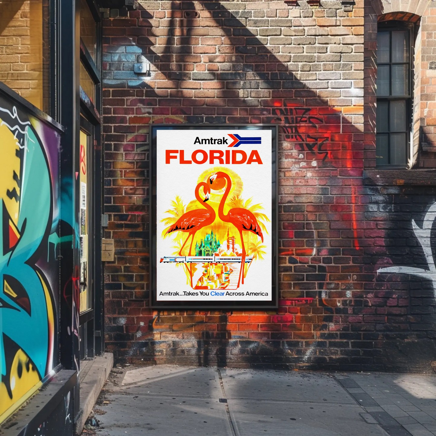 Amtrak Florida Vintage Poster