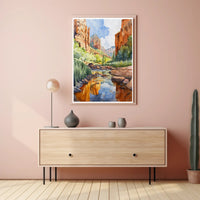 Tranquil Canyon Stream Poster PosterGoat