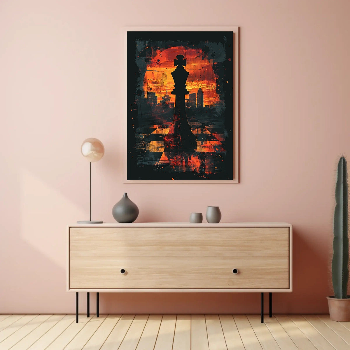 The Chess King At Sunset Poster