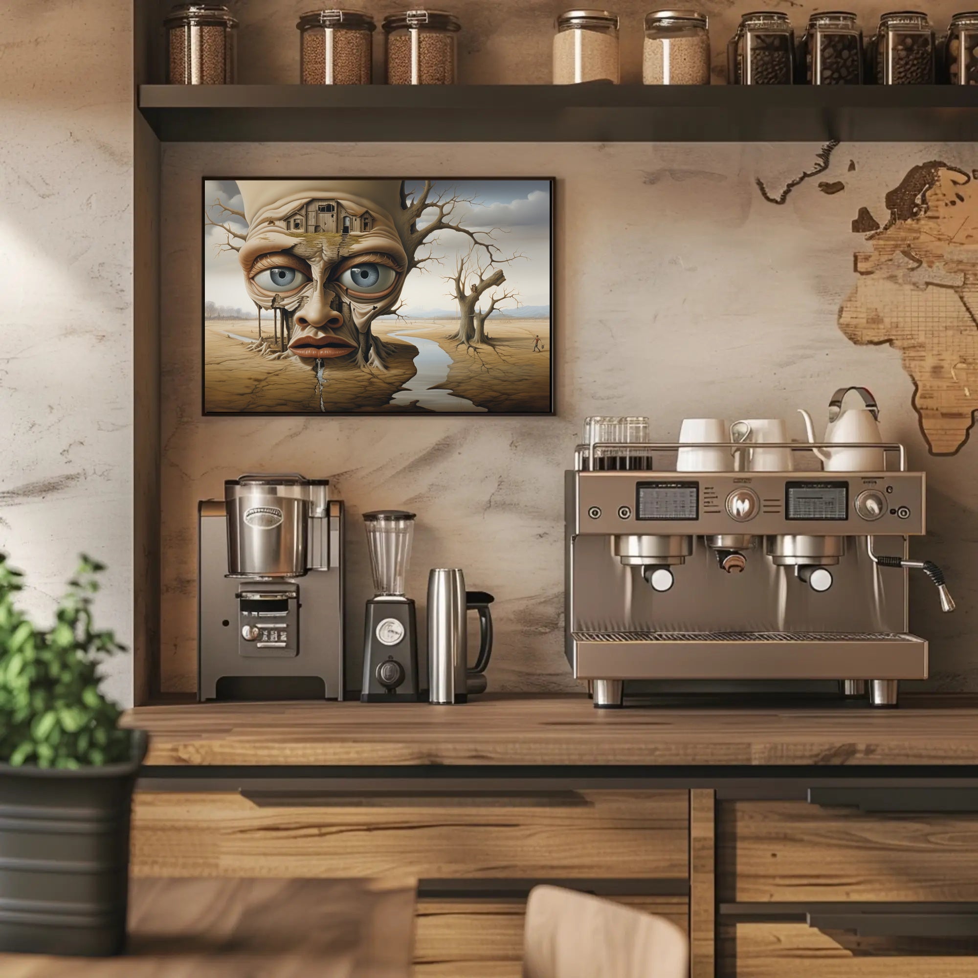 Tree-Face Surreal Landscape Fantasy or Mythology Poster