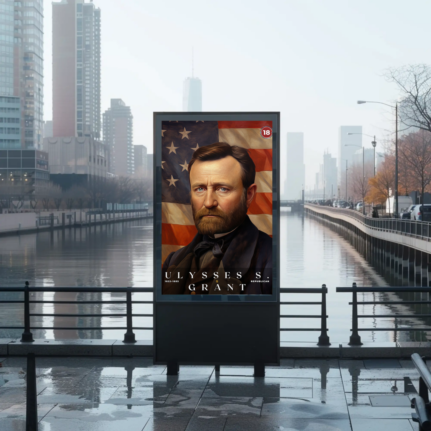 Ulysses S. Grant 18th President Of The United States Portrait