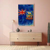 Falkland Islands Flag Watercolor Art Poster