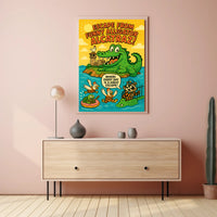 Escape from Funny Alligator Alcatraz Poster PosterGoat
