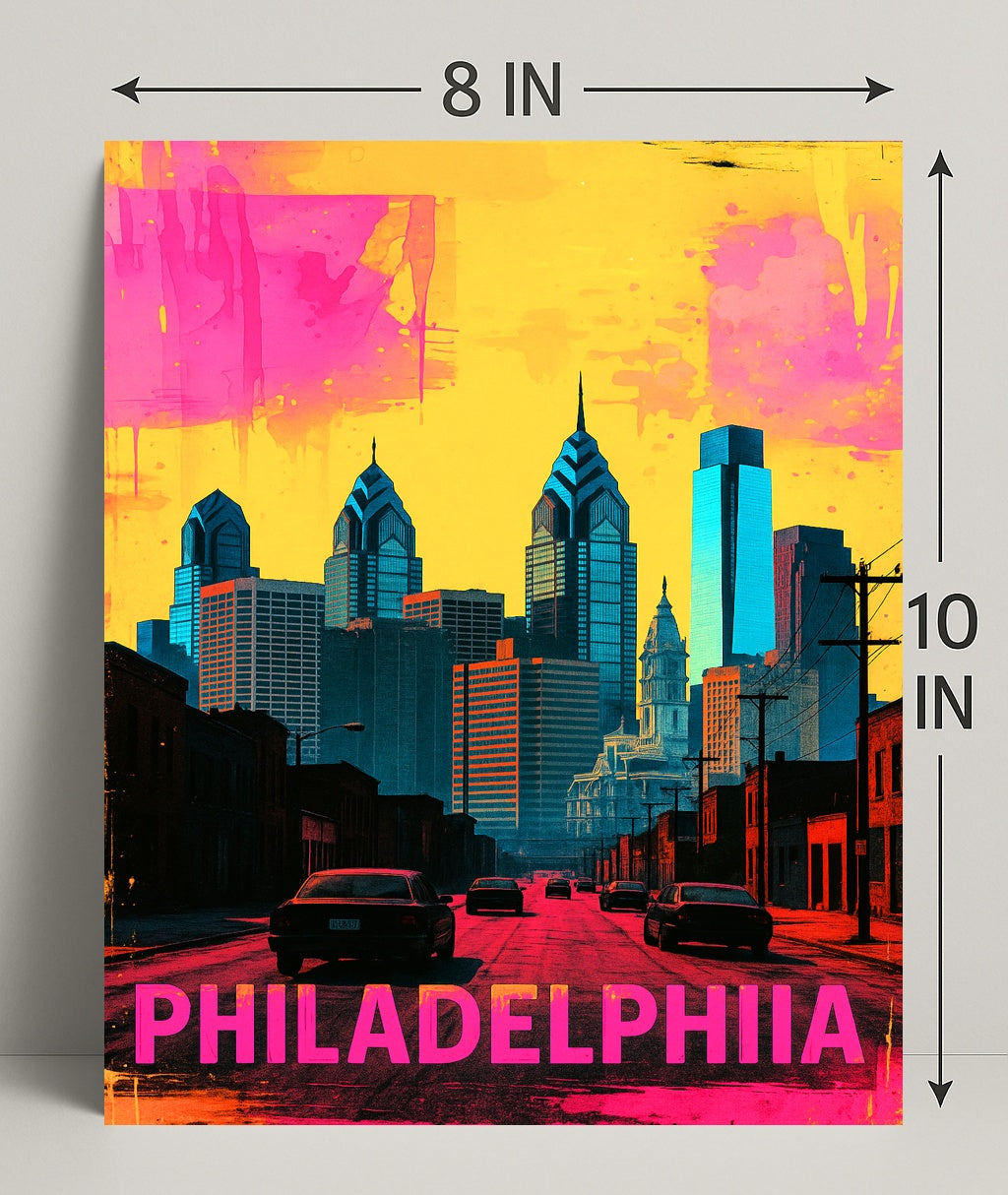 Philadelphia in Vibrant Colors Poster PosterGoat