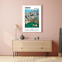 Beirut Skyline Vivid Urban Landscape Travel Poster PosterGoat