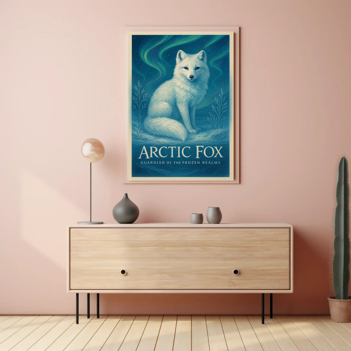 Arctic Fox Guardian of the Frozen Realms Poster
