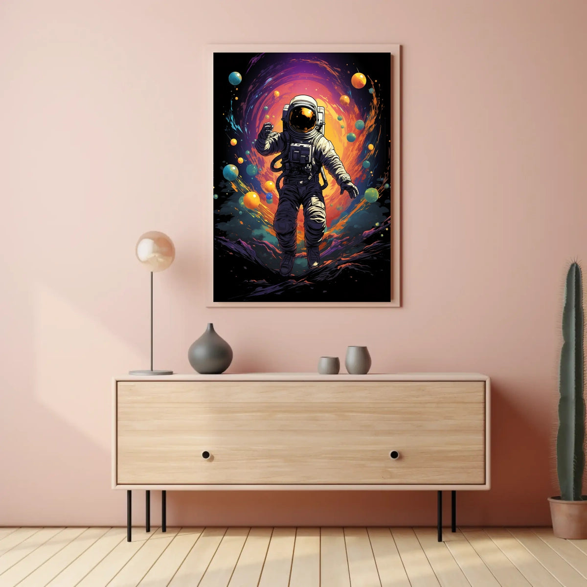 Cosmic Odyssey Astronaut Art Surrealism Dreamers Poster
