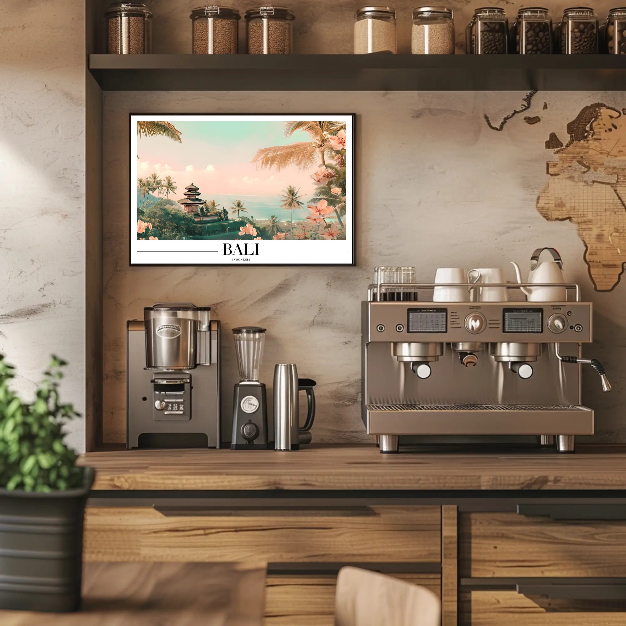 Tropical Tranquility: Balinese Landscape Travel Poster