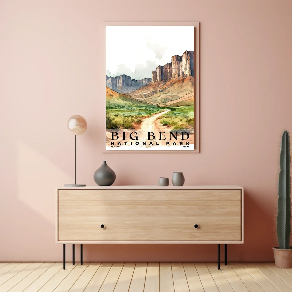 Big Bend Watercolor Wall Art Poster