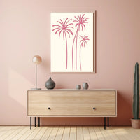 Abstract Palm Trees Minimalist Wall Art Print