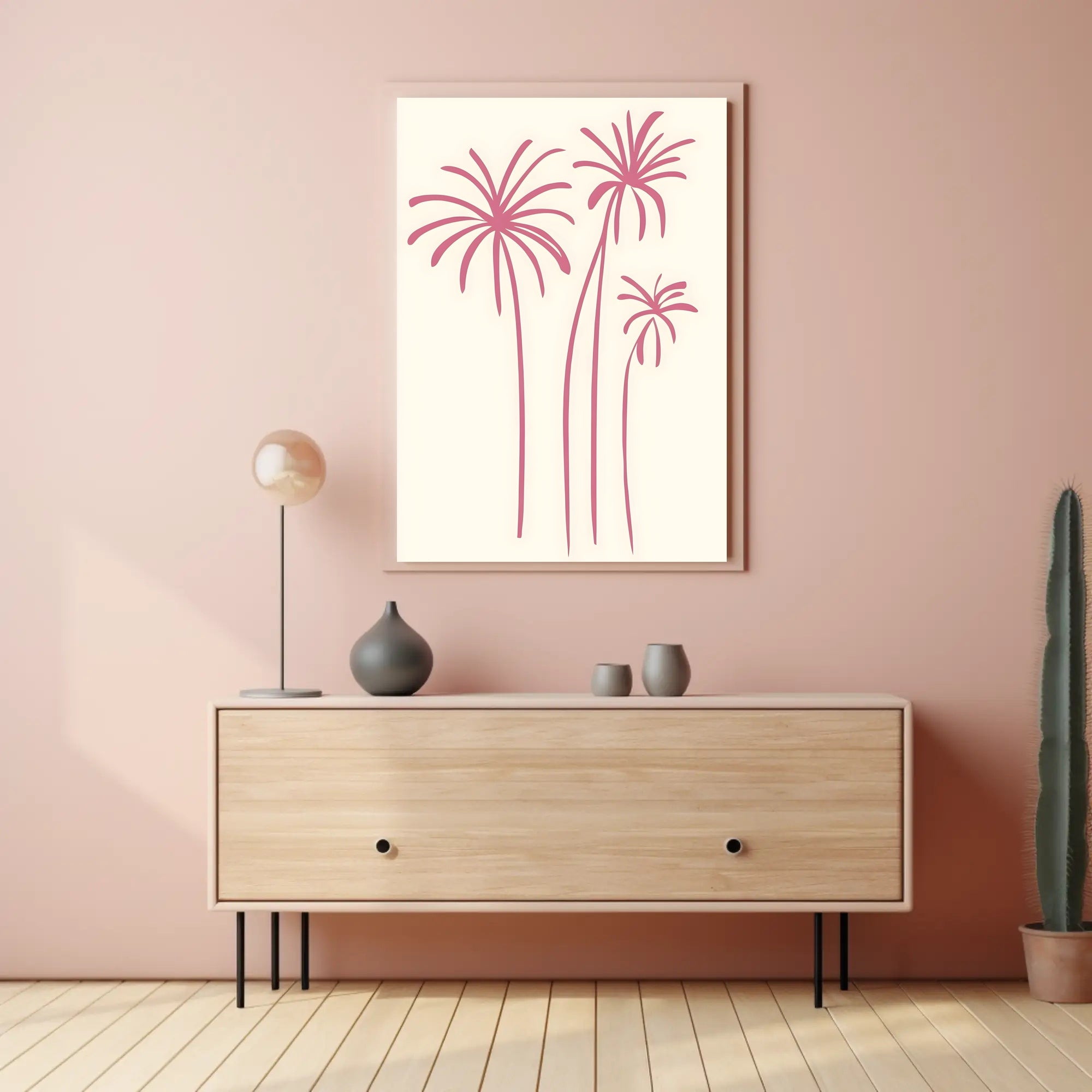 Abstract Palm Trees Minimalist Wall Art Print