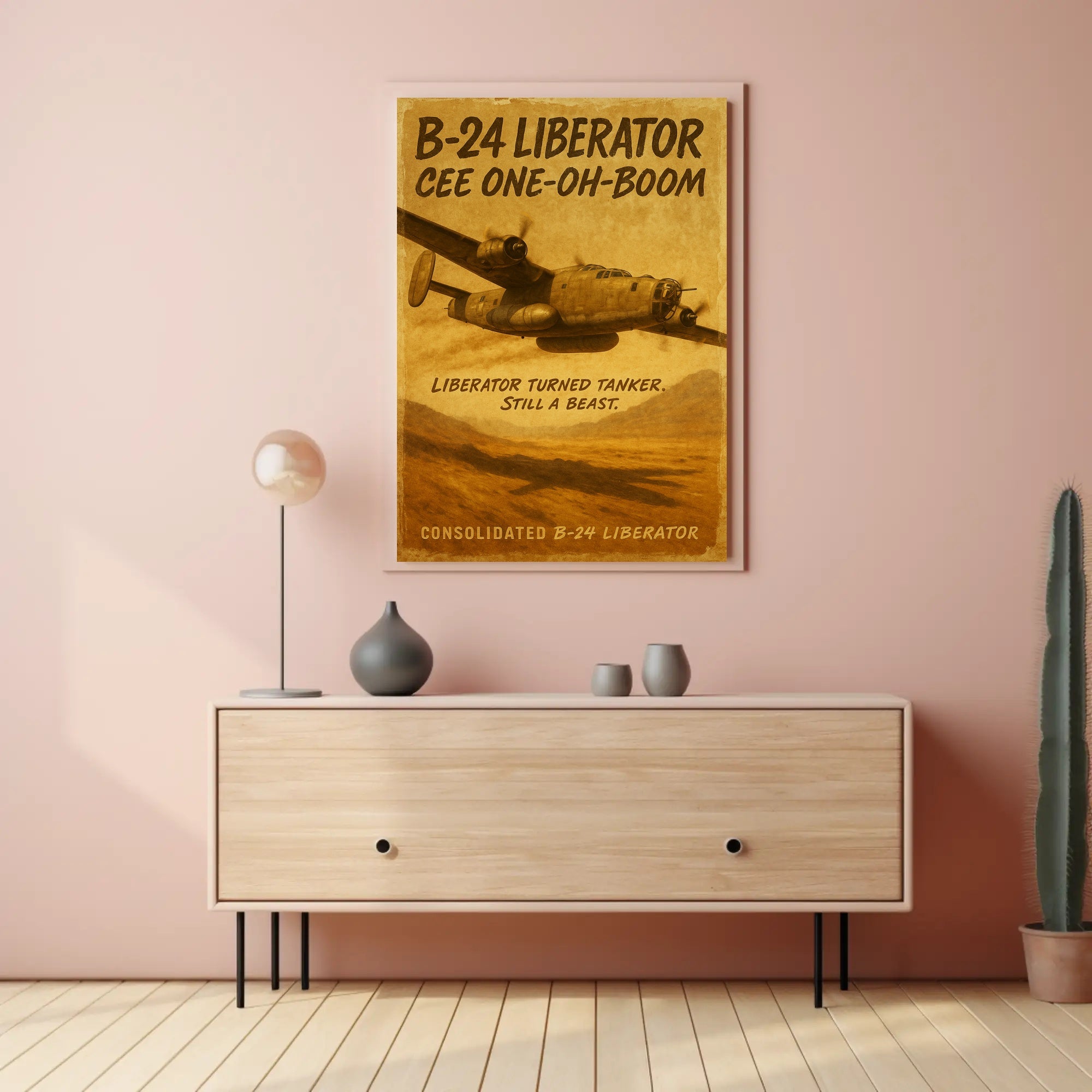 B-24 Liberator Soaring WWII Poster