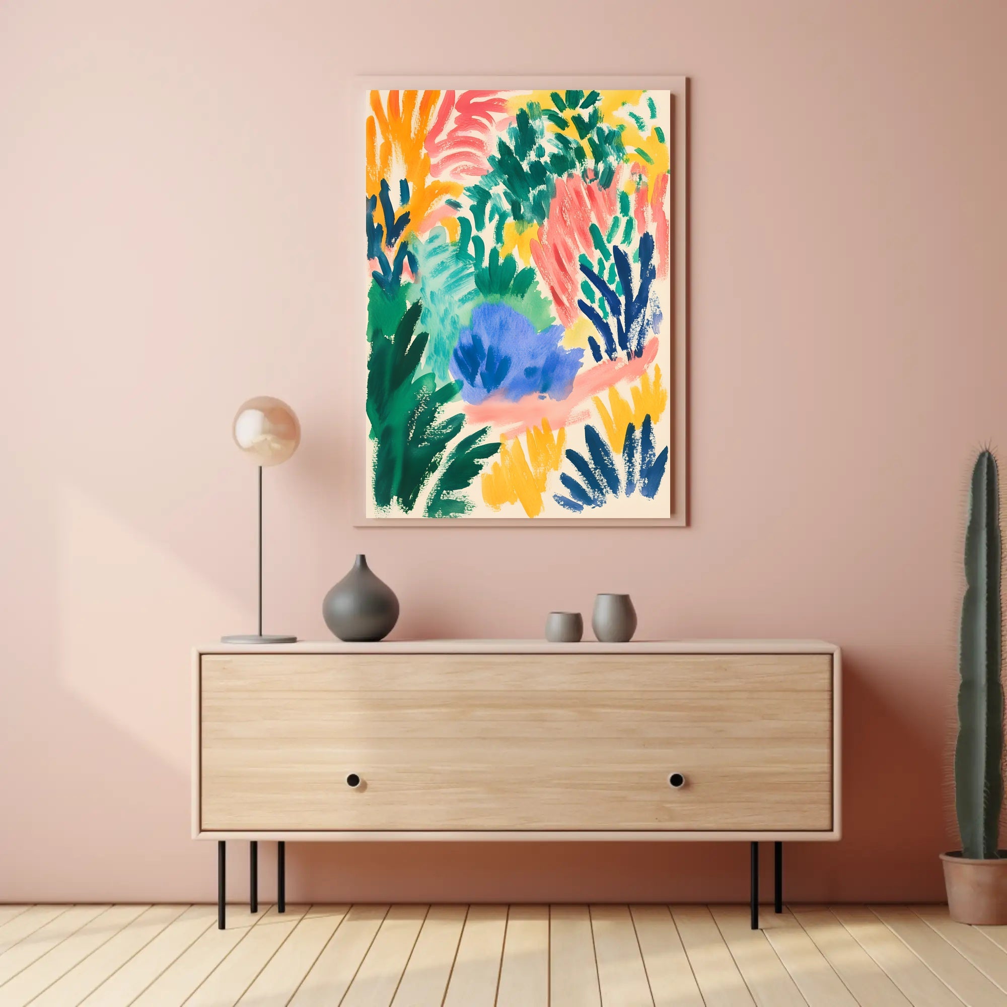 Vibrant Abstract Expressionism Poster for Artistic Home Decor