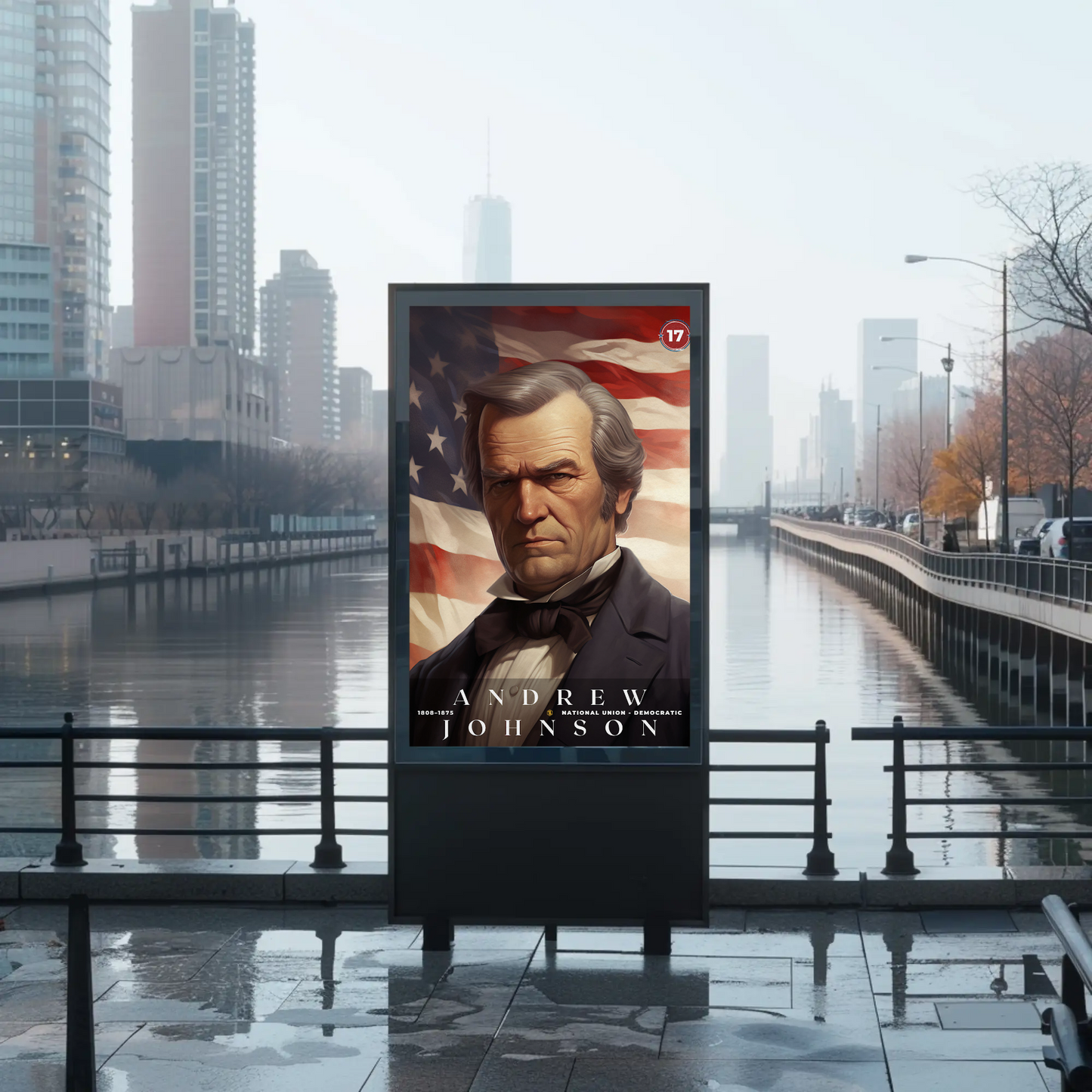 Andrew Johnson 17th President Of The United States Portrait