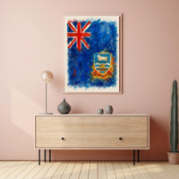 Falkland Islands Flag Art Poster