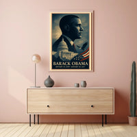 Prominent Figure with Capitol & Eagle Political Poster