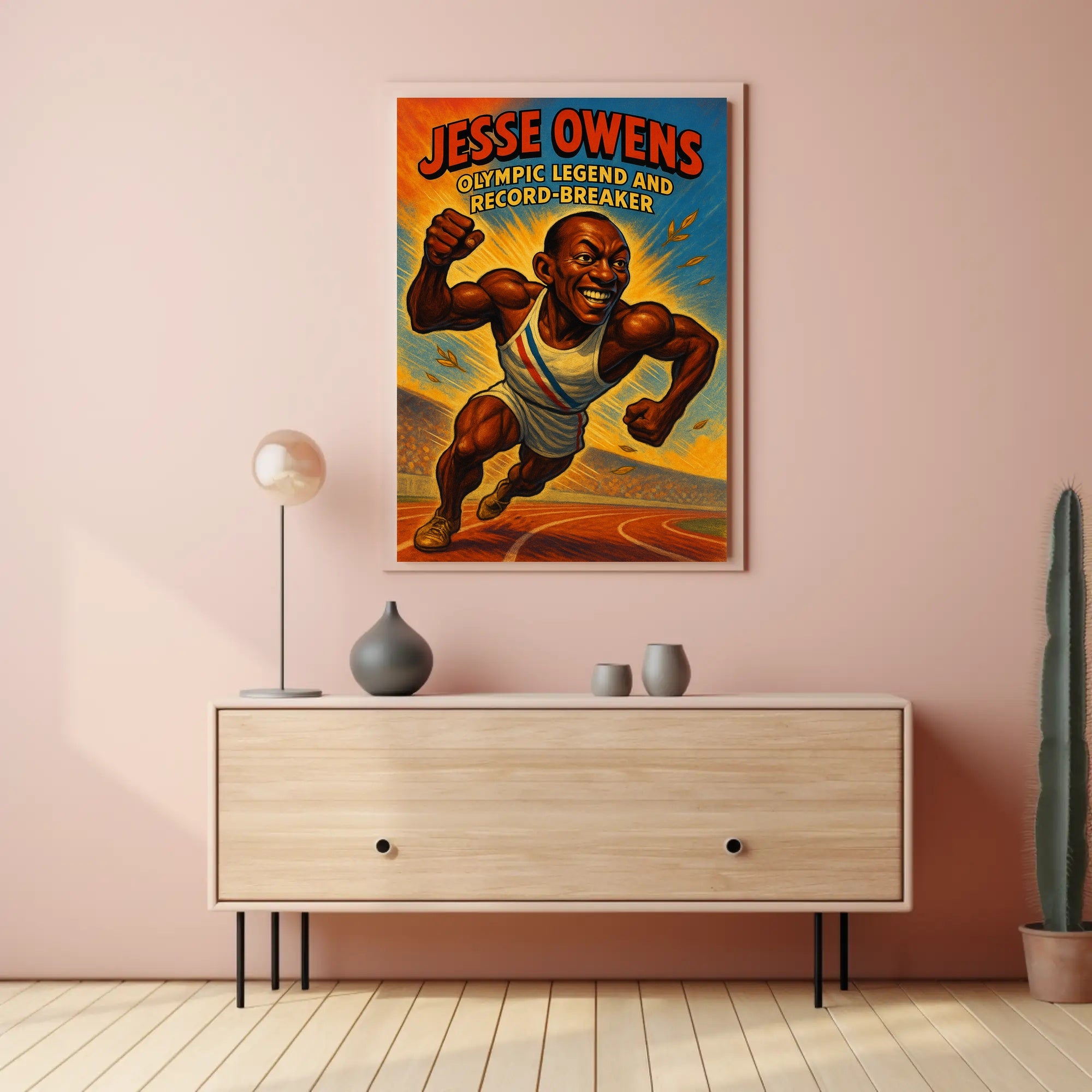 Olympic Legend Athletic Excellence Vintage Sports Poster