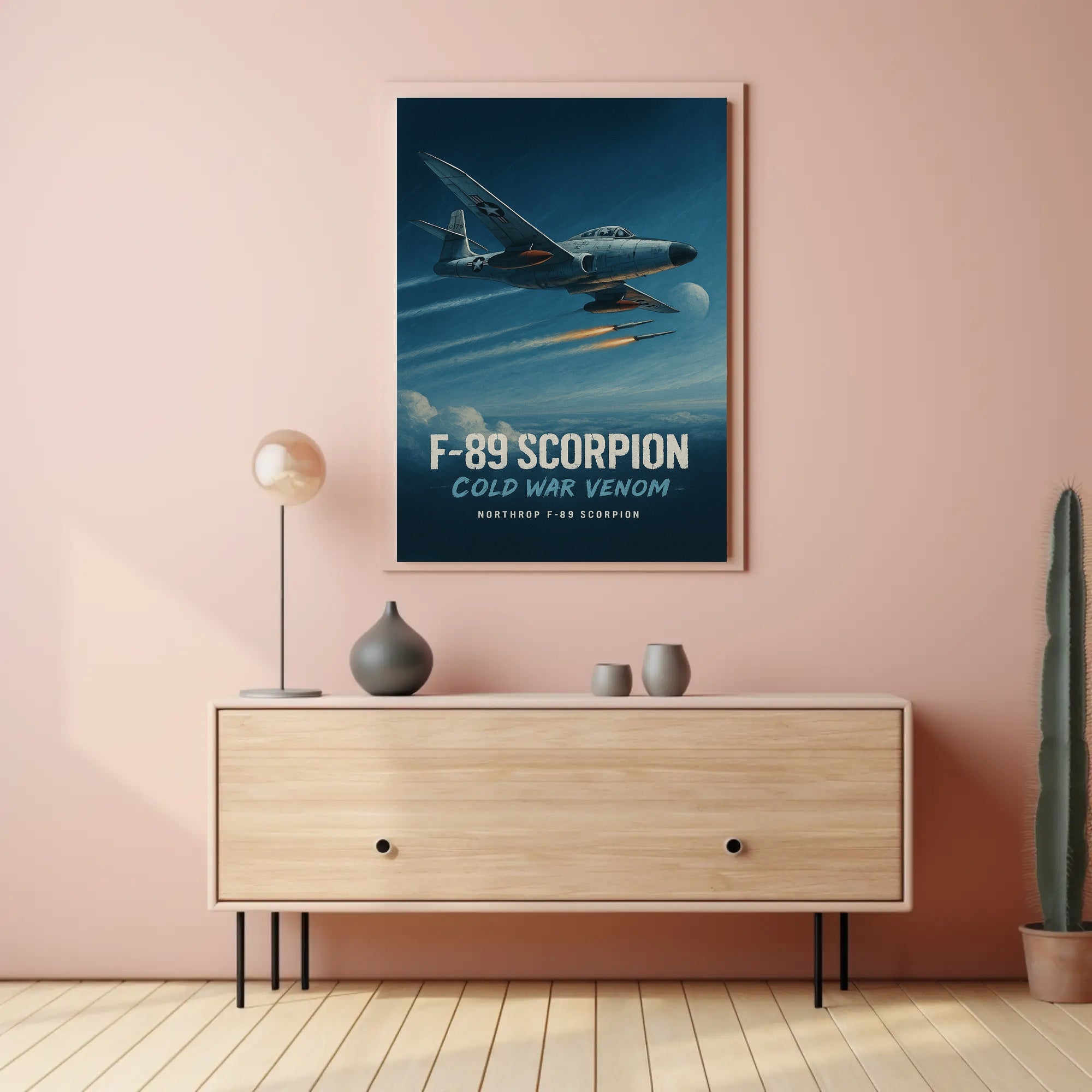 Northrop F-89 Scorpion Jet Cold War Tribute Poster