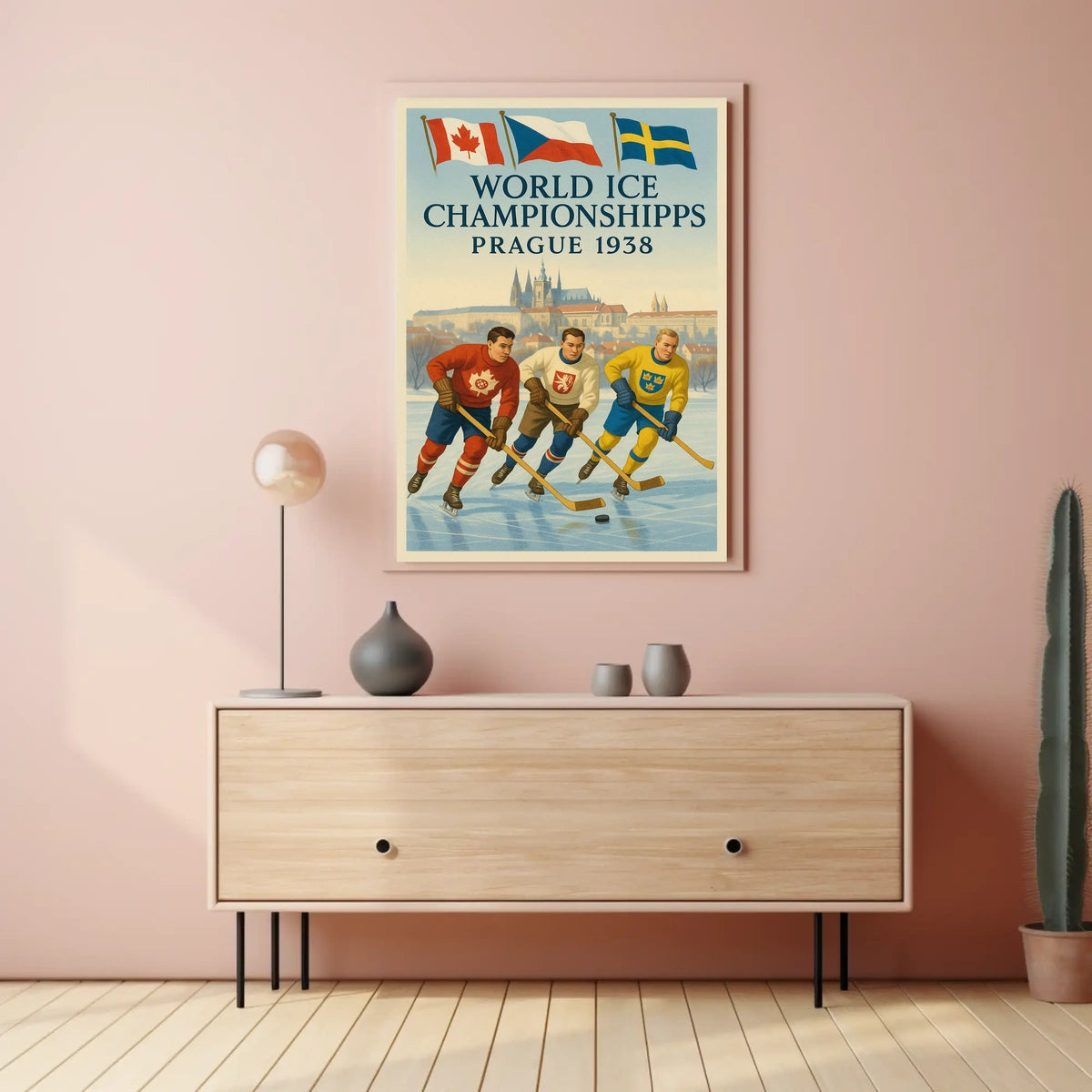 World Ice Championships Prague 1938 Poster
