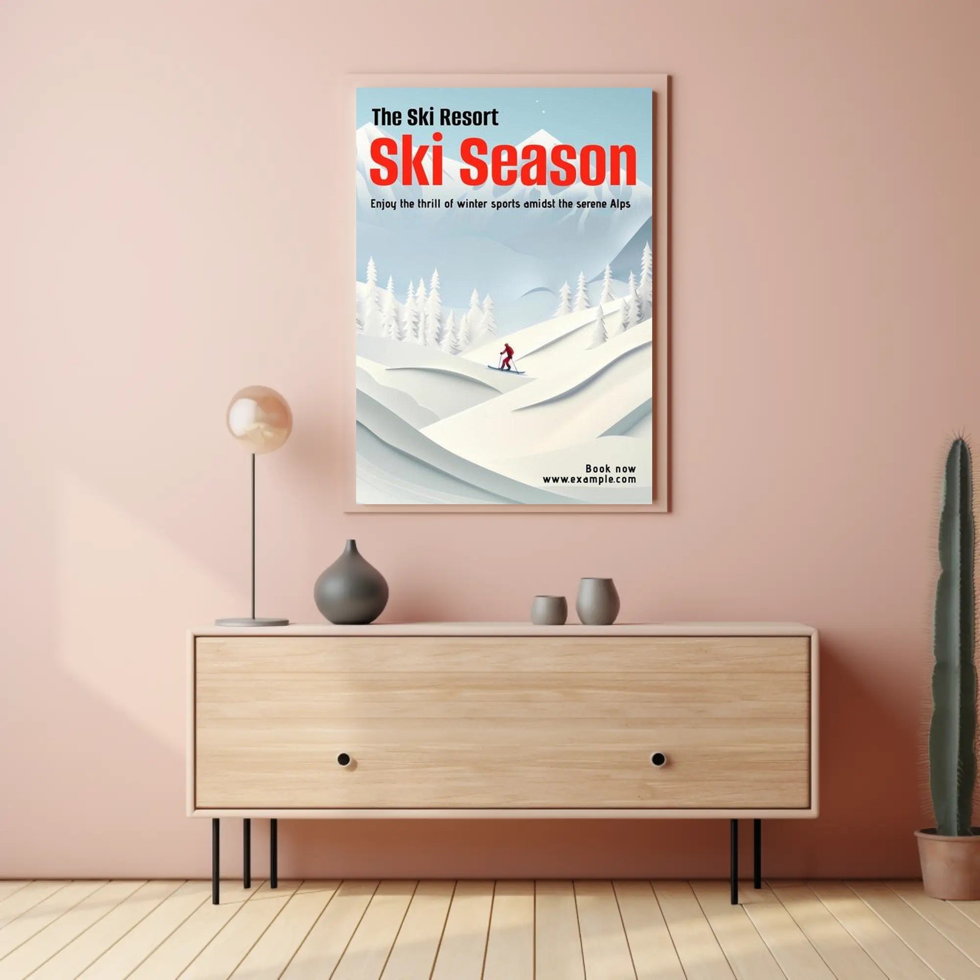 Ski Season at The Ski Resort Poster PosterGoat