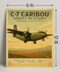 C-7 Caribou Legacy In Flight Poster Art PosterGoat