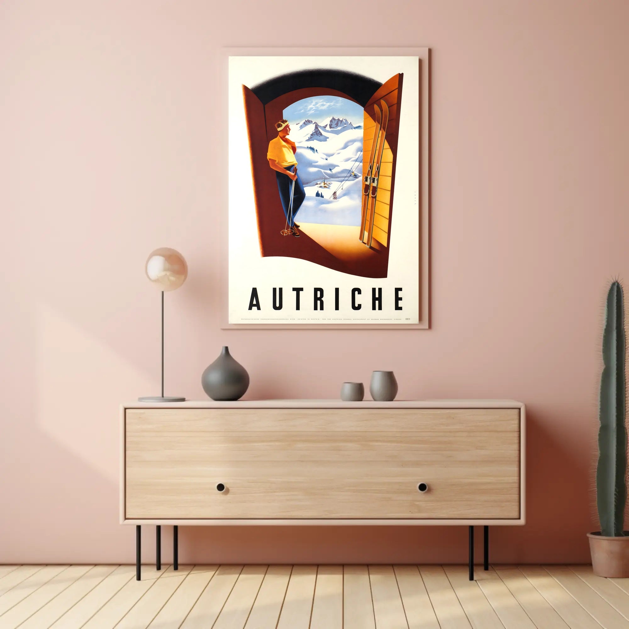 Skiing in Austria Poster PosterGoat