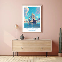 Tower Bridge Illustration Poster
