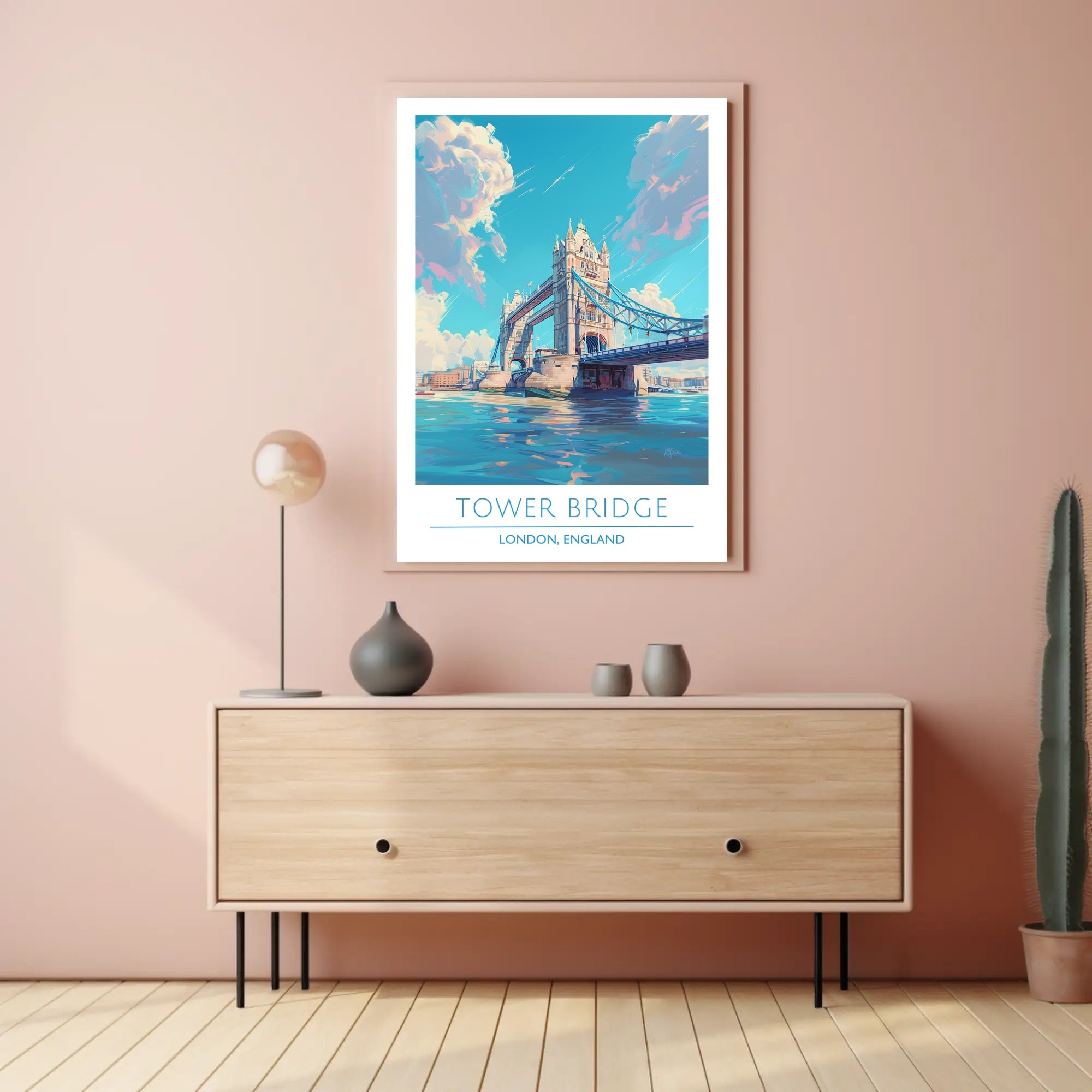 Tower Bridge Illustration Poster