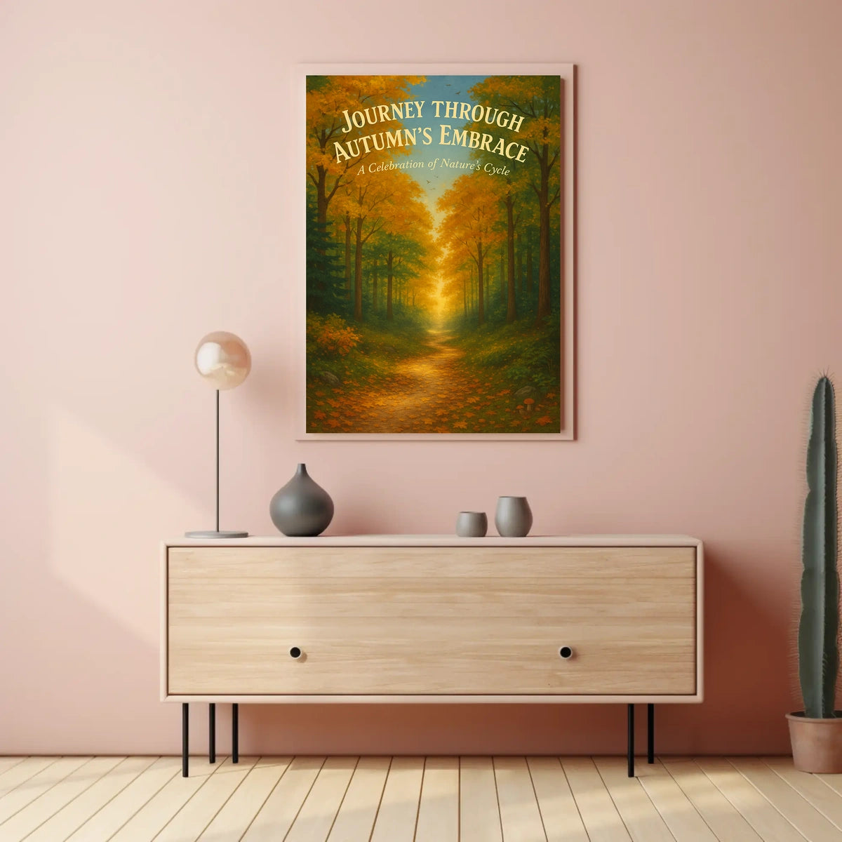 Journey Through Autumns Embrace Poster