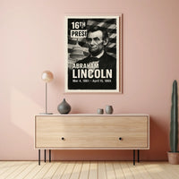 Abraham Lincoln 16th President of the United States Digital Montaje Poster