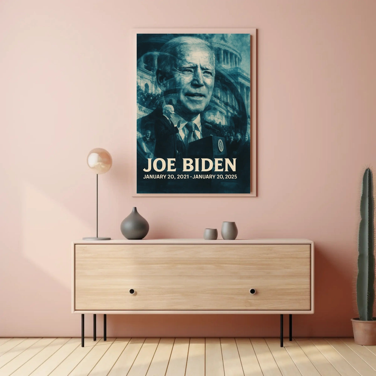 Joe Biden 46th President of the United States Double Exposure Poster