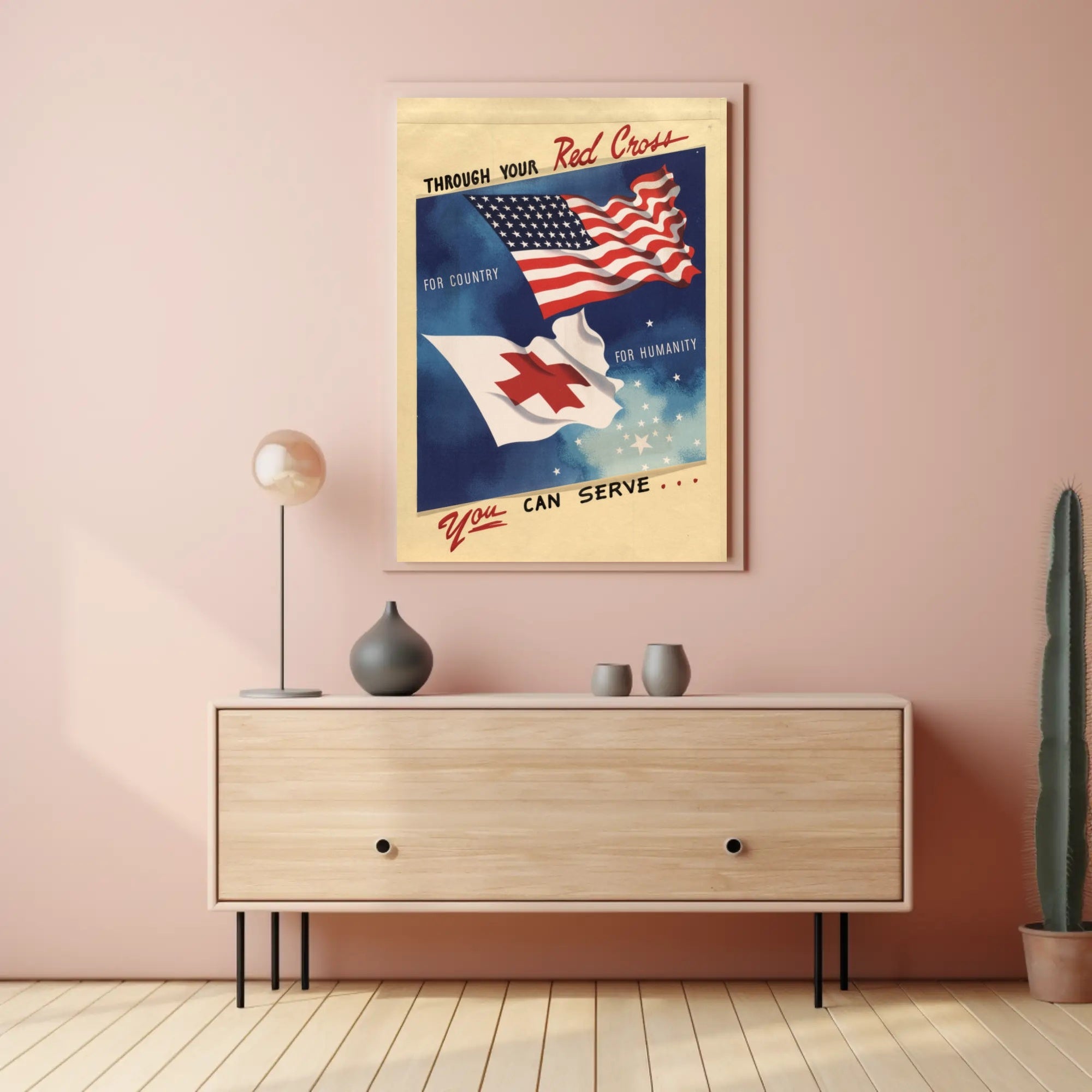 Serve Through the Red Cross Poster PosterGoat