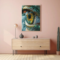 Mesmerizing Photorealistic Eye Poster with Vibrant Colors PosterGoat