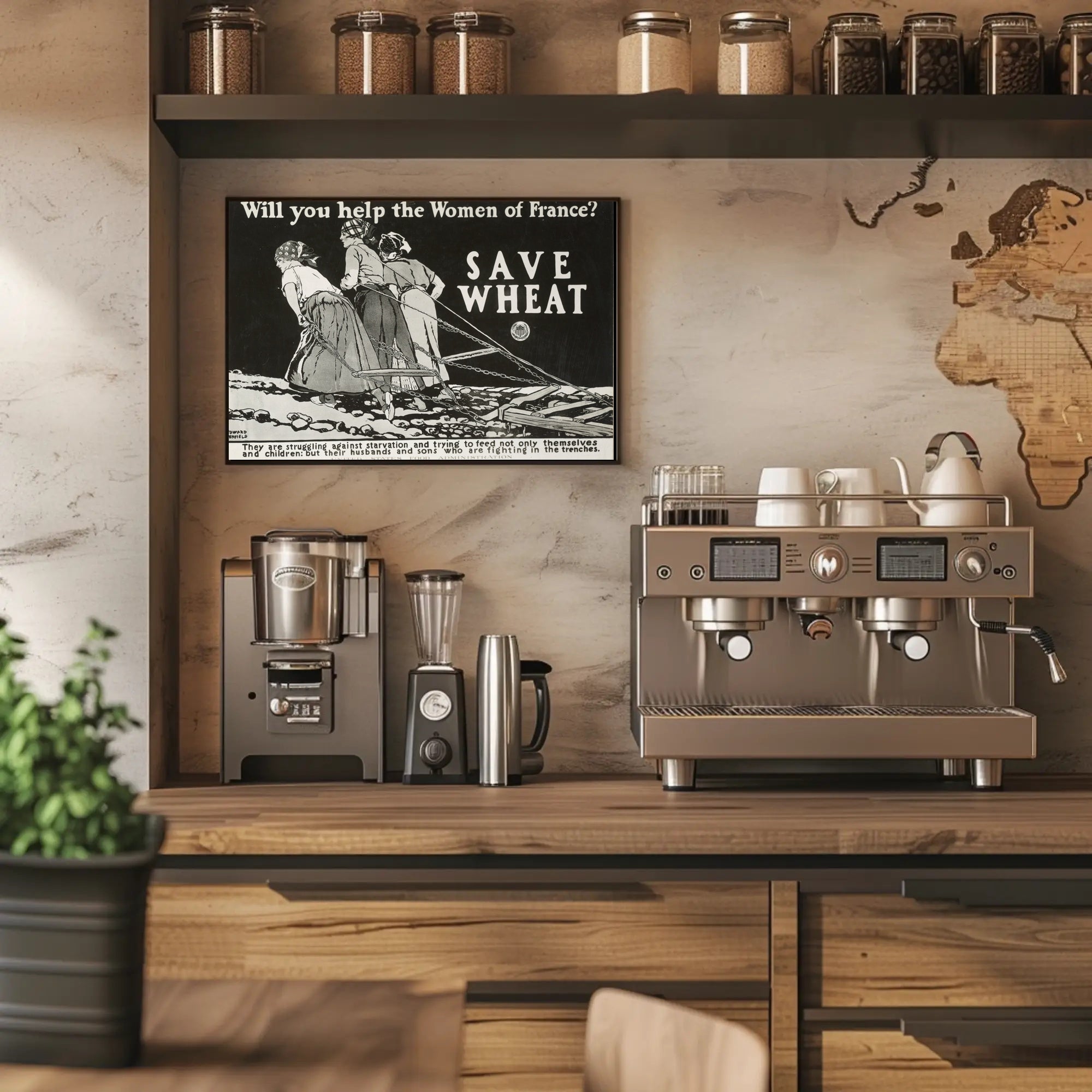 Women of France Vintage Patriotic Propaganda Poster PosterGoat