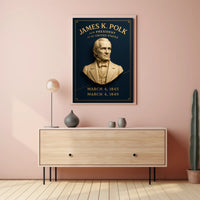 James K. Polk Vintage Historical Presidential Poster PosterGoat