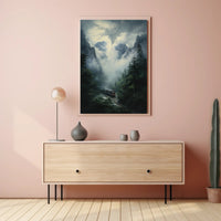 Journey Through The Misty Mountains Poster PosterGoat