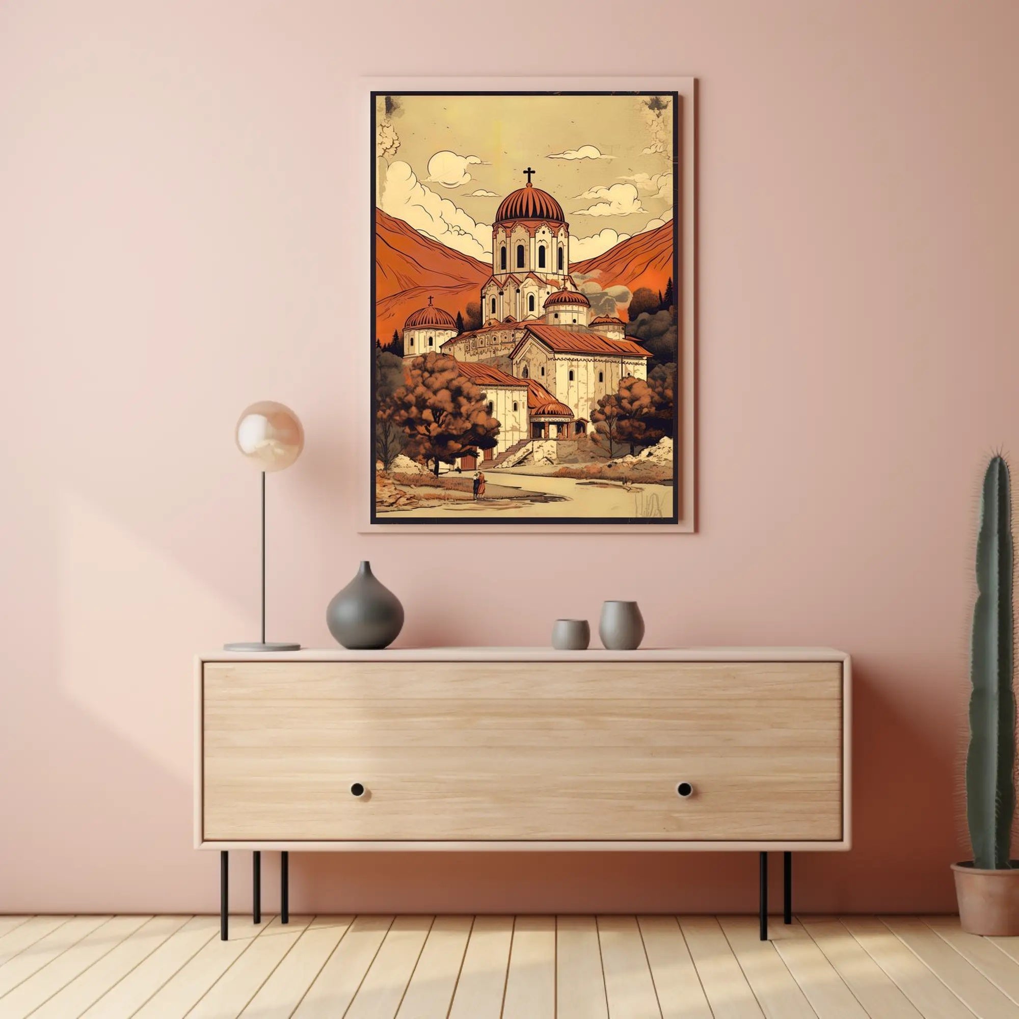 Serene Byzantine Landscape Poster