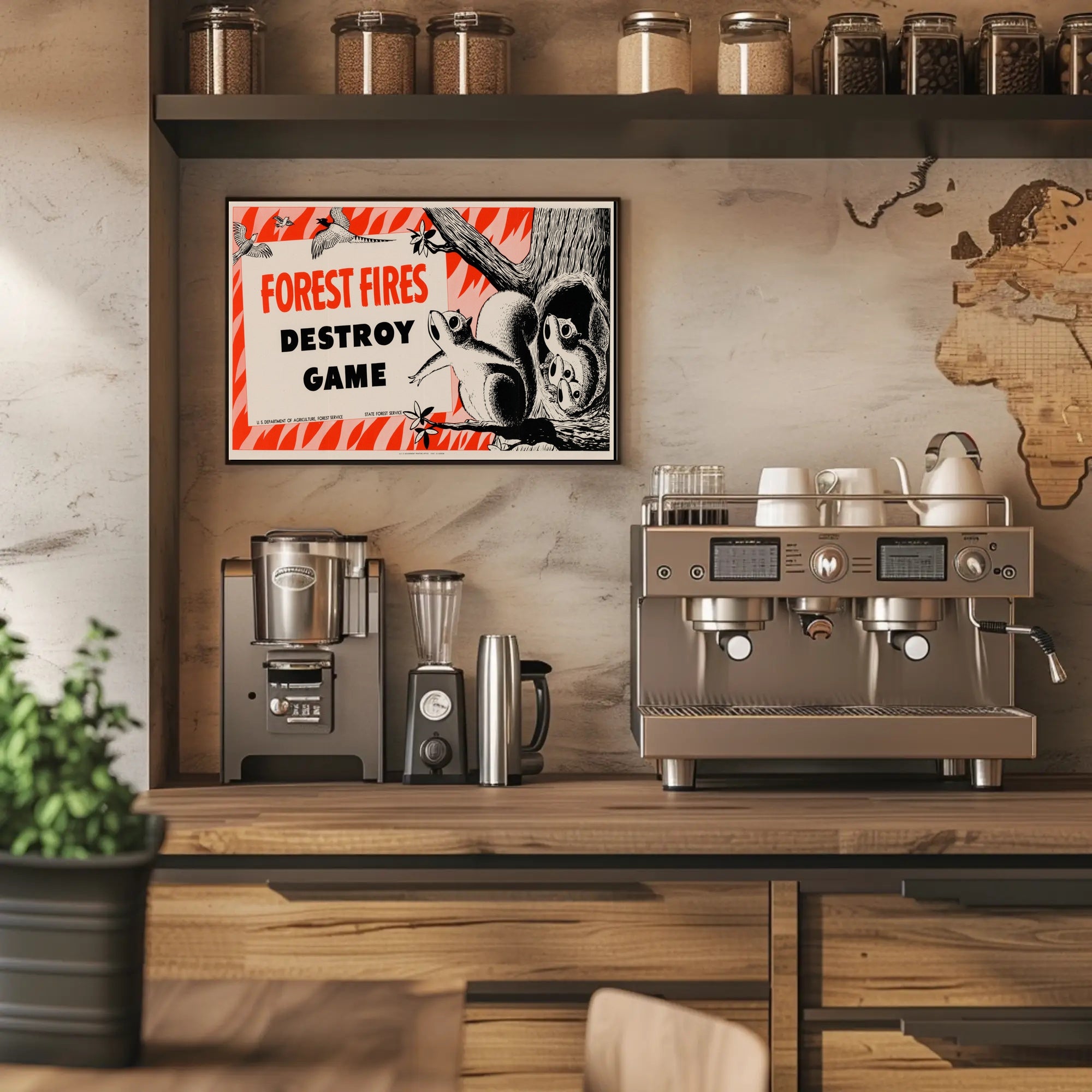 Forest Fire Warning Poster PosterGoat