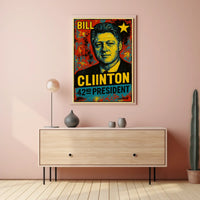 Bill Clinton 42nd President of the United States Graffiti Pop Art Poster