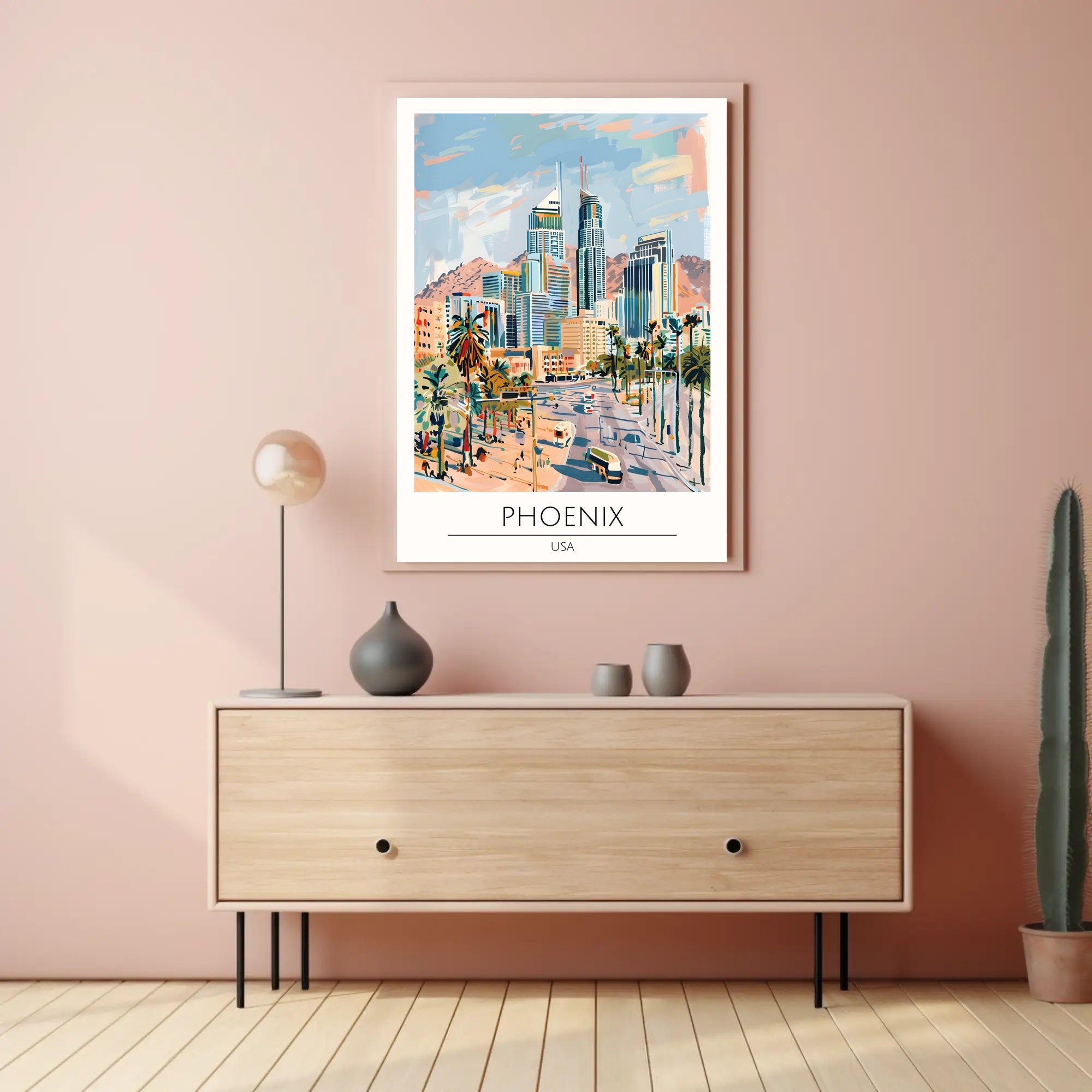 Phoenix Cityscape Poster PosterGoat