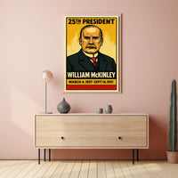 William McKinley 25th President of the United States Inked Comic Style Poster
