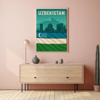 Uzbekistan Cultural Landmarks And Poster