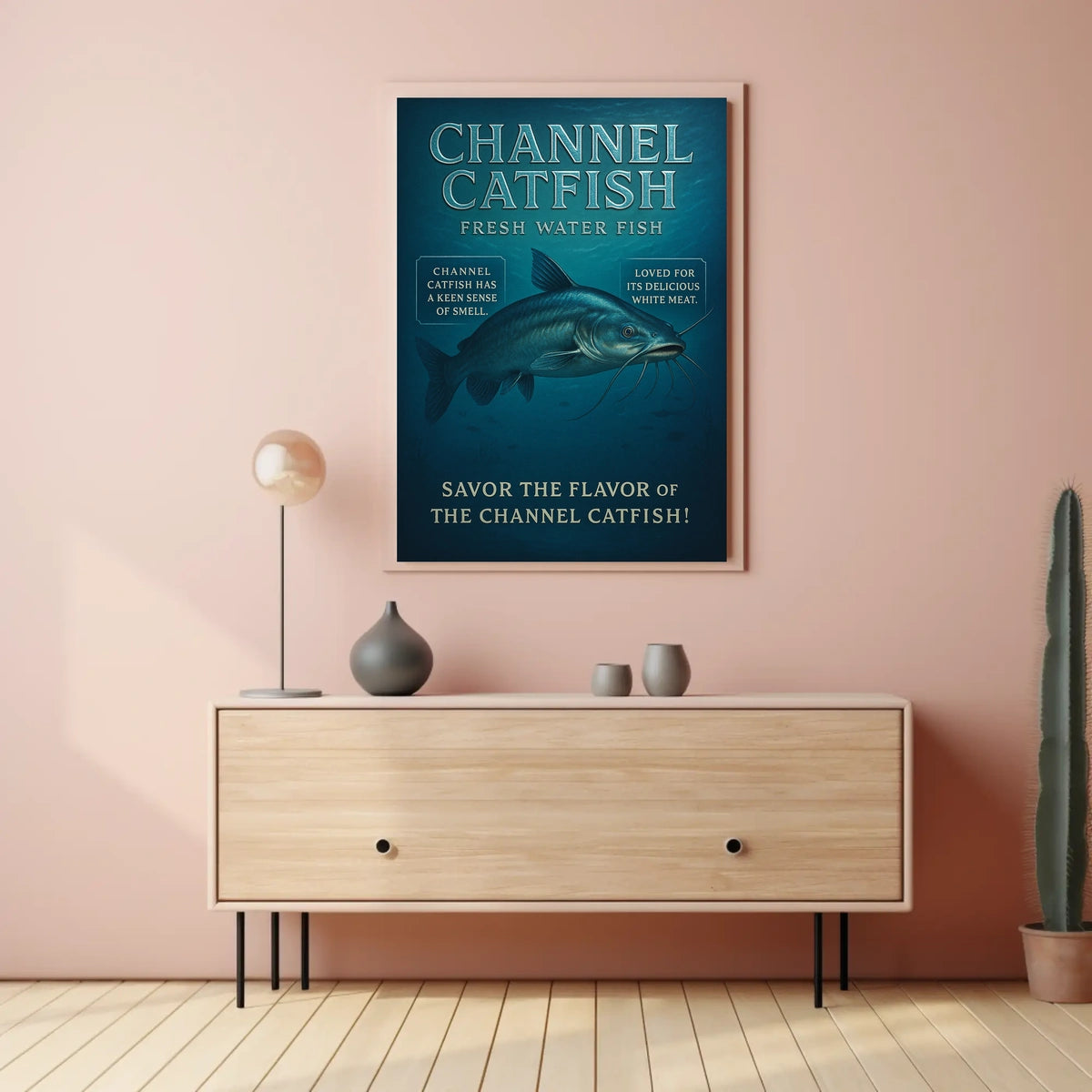 Channel Catfish Fresh Water Delight Poster