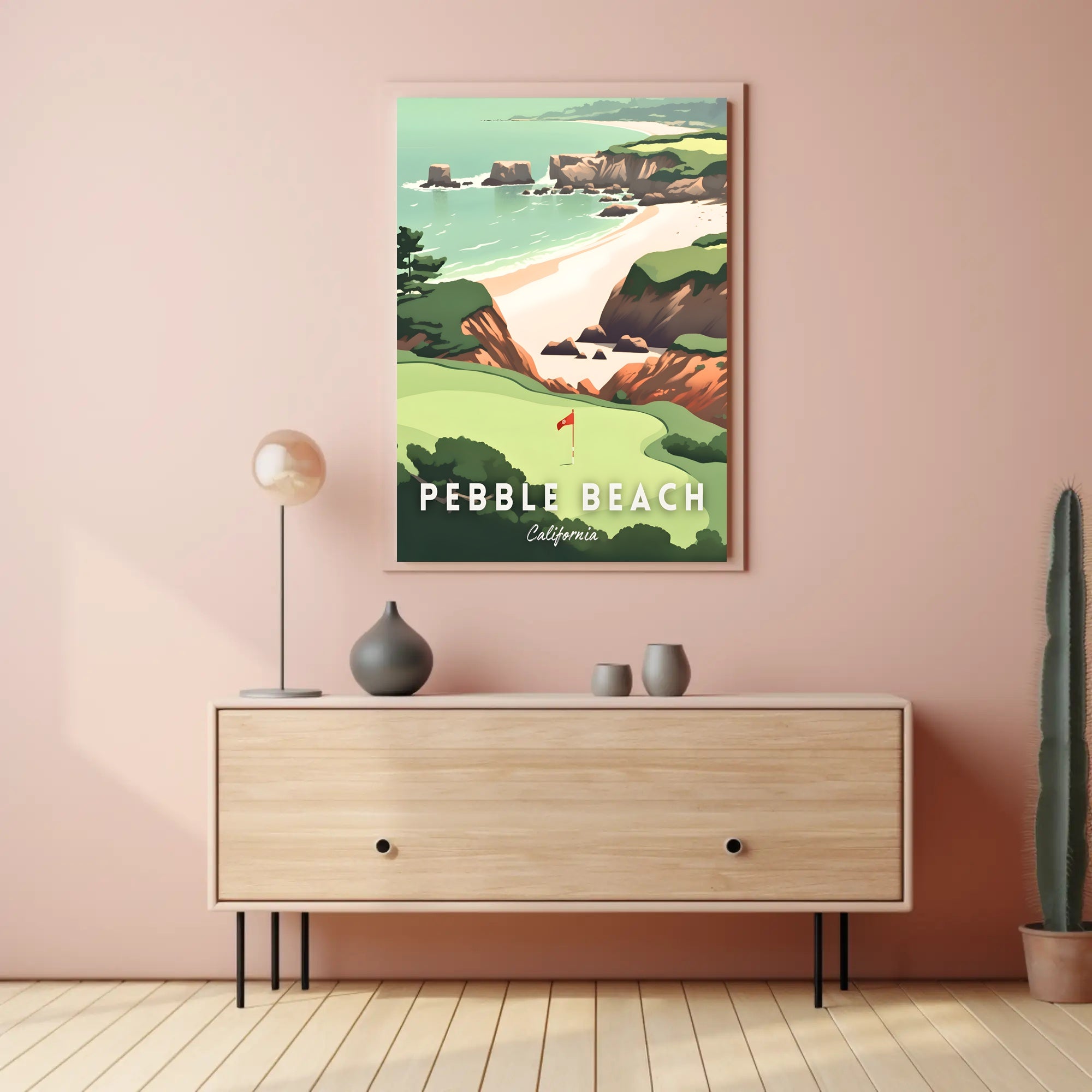 Pebble Beach Scenic Poster