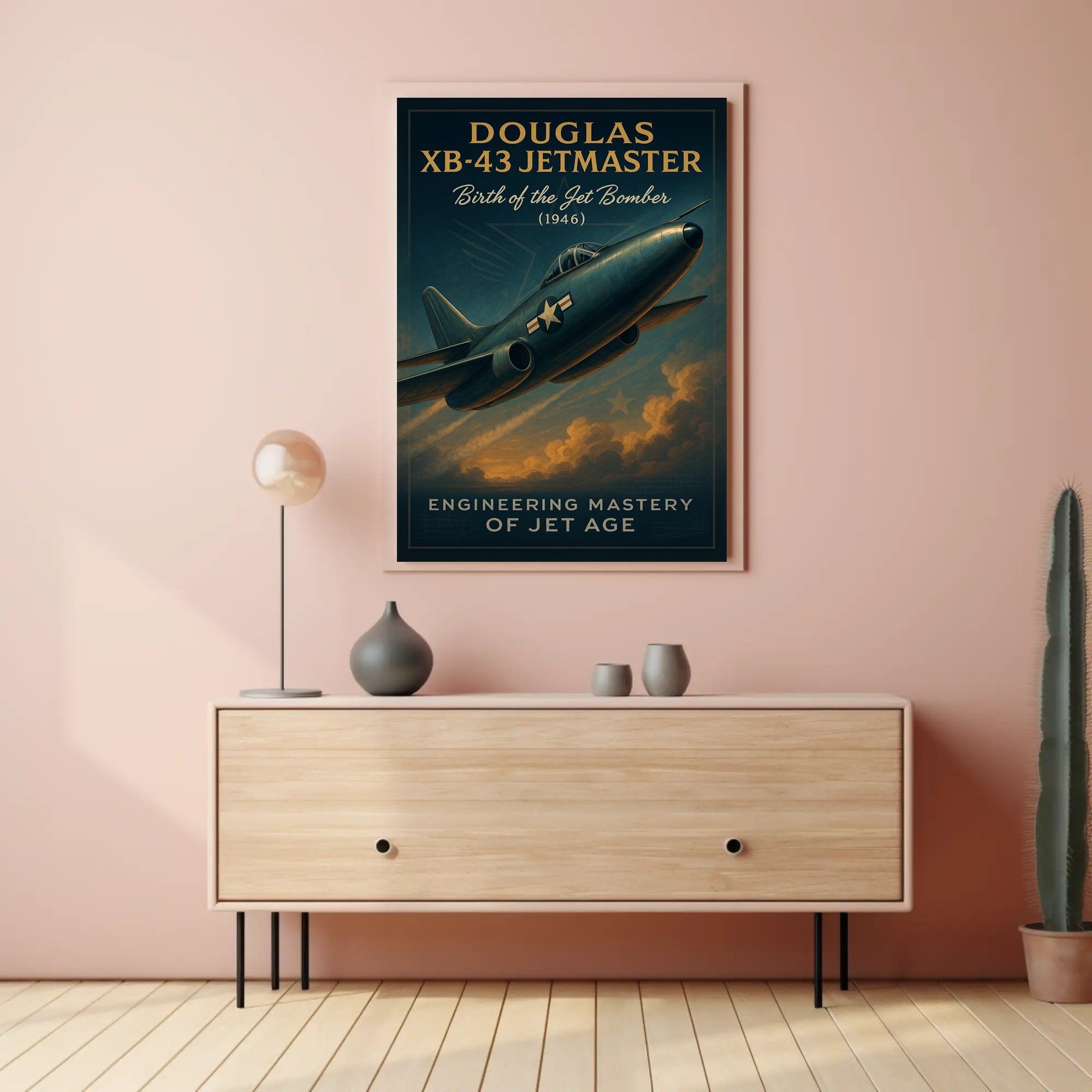 Douglas XB-43 Jetmaster Vintage Aviation Poster