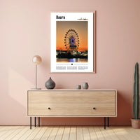 Basra Evening Ferris Wheel Urban or Cityscape Poster PosterGoat
