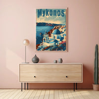 Mykonos Travel Poster